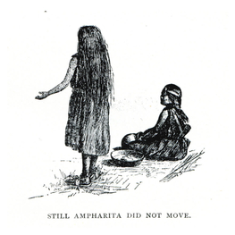 "Still ampharita did not move", illustrazione di Cora Slocomb in "An American Idyll"