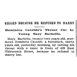 Articolo del New York Times del 27 aprile 1895 su Maria Barella