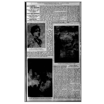Articolo del Buffalo Morning Express dell'11 marzo 1906 che celebra il successo dell’attività della Contessa di Brazzà in favore delle contadine friulane